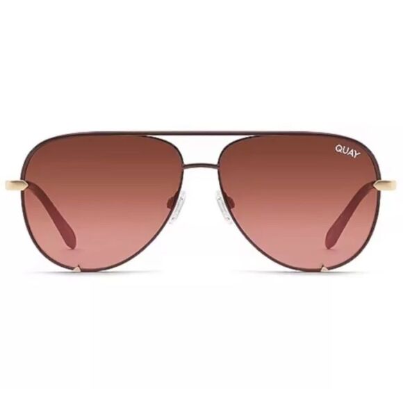 QUAY High Key Sunglasses Bronze Frame Brown Pink Gradient mirrored⭐️ main image 8